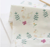 天鵝圖案布料,可愛,兒童,縫紉,被子,韓國製造,Half Yard